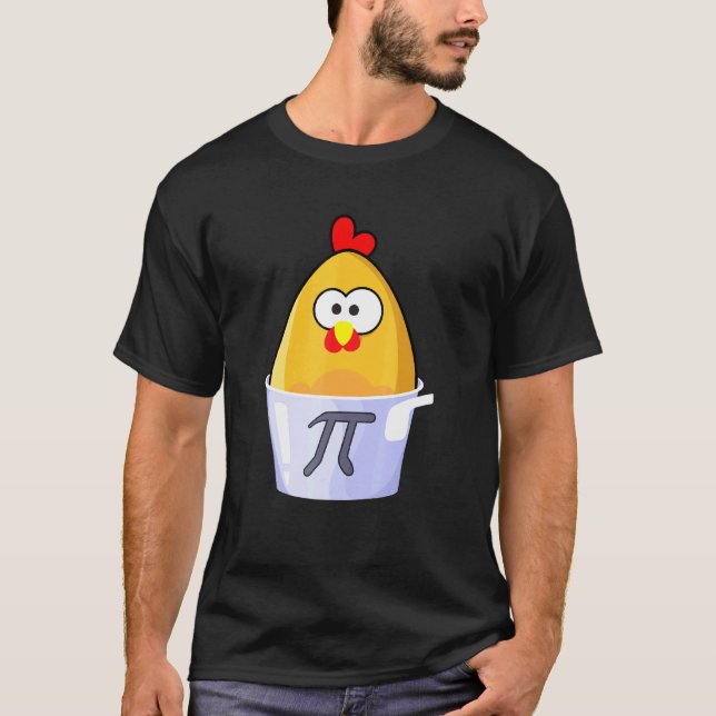 Camiseta Dia do Pi Humorístico Frango Pot Pie Amante da Mat (Frente)