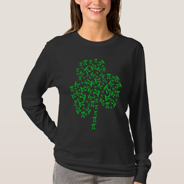 Camiseta Dia do Pi Trevo Professor de Matemática do Dia de  (Frente)