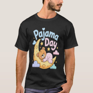 Camiseta Dia do Pijama Semana do Espírito Escolar Urso Sono