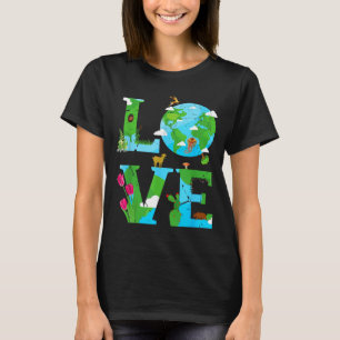 Camiseta Dia do Planeta Mundial Ambiental Animal Amor Terra