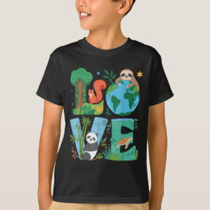 Camiseta Dia do Planeta Terra de Amor 2025 Aniversário Meio