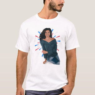 Camiseta Dia do Presidente da História Negra Michelle Obam