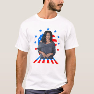 Camiseta Dia do Presidente da História Negra Michelle Obam