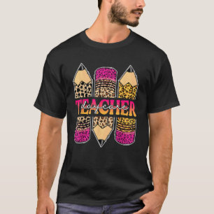 Camiseta Dia do Professor de Creche do Lápis Leopardo de Vo
