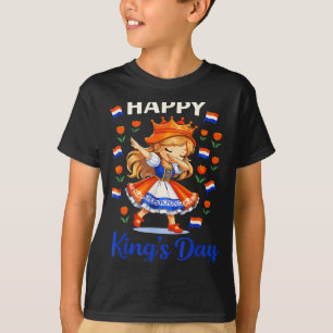 Camiseta Dia do Rei Holanda Bandeira Koningsdag Feriados Ho