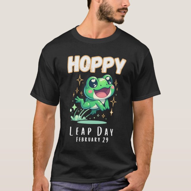 Camiseta Dia do Salto Hoppy 29 de fevereiro (Frente)