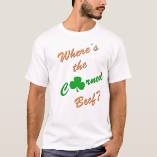 Camiseta Dia do St. Patricks - onde está a carne em lata?