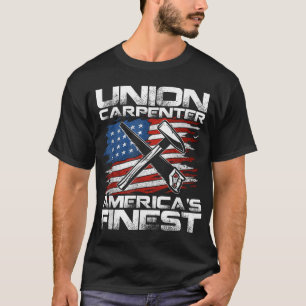 Camiseta Dia do Trabalhador Carpinteiro Sindical Americano 