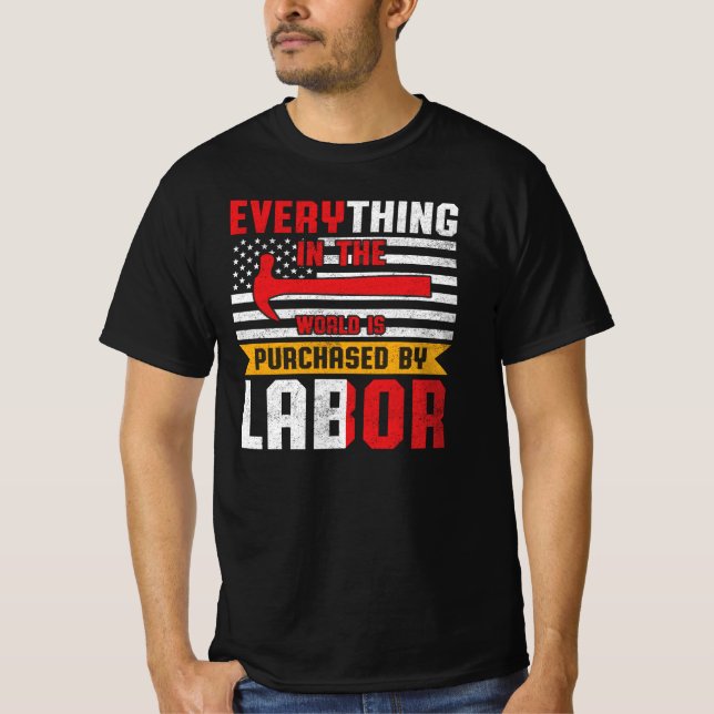 Camiseta Dia do Trabalho 2023 T-Shirt Venda: Libere Seu Est (Frente)