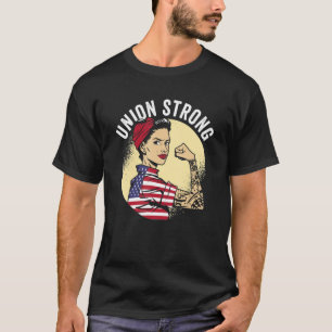 Camiseta Dia Do Trabalho Feliz Da União Para As Mulheres Us
