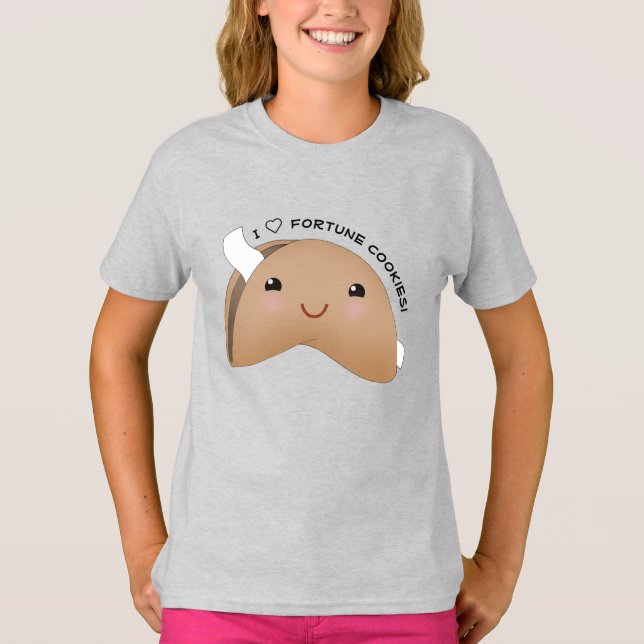 Camiseta Dia dos Biscoitos da Fortuna Kawaii (Frente)