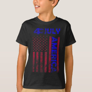 Camiseta Dia dos Eua Bandeira 4 de julho Feliz Engraçado
