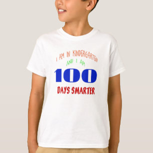 Camiseta Dia dos Kindergarteners 100 do t-shirt da escola