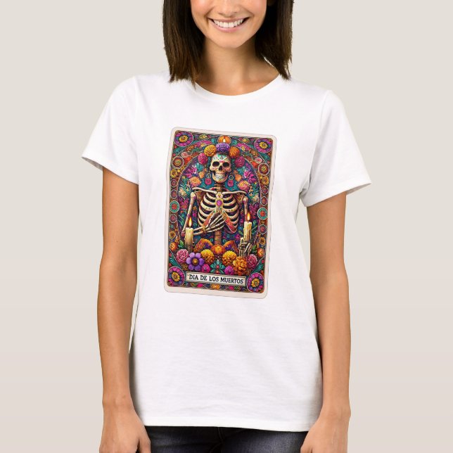 Camiseta Dia dos Mortos | Día de Los Muertos Sugar Skull (Frente)