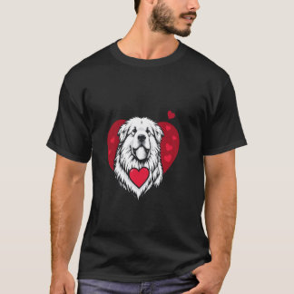 Camiseta Dia dos Namorados Amante de Cachorro Coração