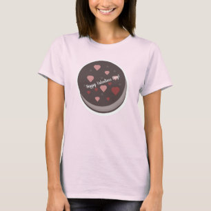Camiseta Dia dos Namorados Biscoito Fofo Coração Confeitos