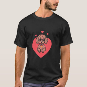 Camiseta Dia dos Namorados Cachorro Fofo Coração
