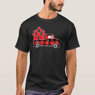 Camiseta Dia dos Namorados Caminhão Buffalo Xadrez Com Cora