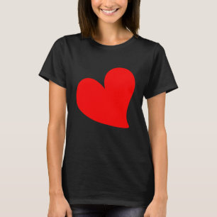 CAMISETA DIA DOS NAMORADOS COM CORAÇÃO VERMELHO NA MODA