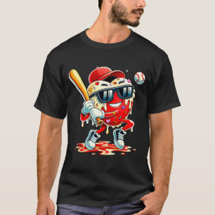 Camiseta Dia dos Namorados Coração Beisebol Gota de Sorvete