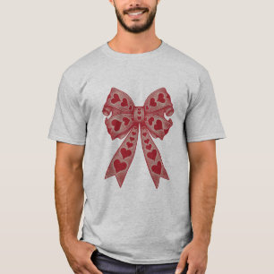 Camiseta Dia dos Namorados Coração Coquete laço Retro Dia d