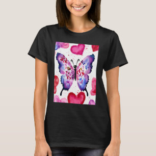 Camiseta Dia dos Namorados Coração de Amor Borboleta Namora