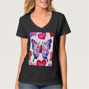 Camiseta Dia dos Namorados Coração de Amor Borboleta Namora