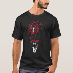 Camiseta Dia dos Namorados Coração de Amor Dente de Leão Fe