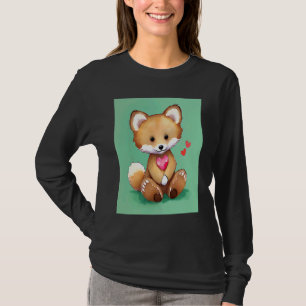 Camiseta Dia dos Namorados Coração de Amor Raposa Teddy Nam