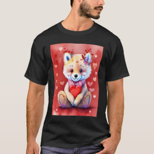 Camiseta Dia dos Namorados Coração de Amor Raposa Teddy Nam