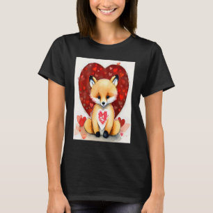 Camiseta Dia dos Namorados Coração de Amor Raposa Teddy Nam