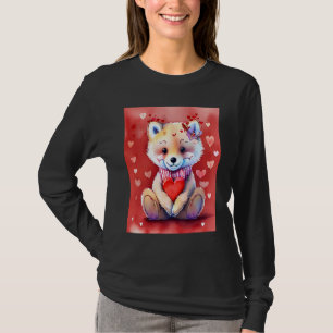 Camiseta Dia dos Namorados Coração de Amor Raposa Teddy Nam