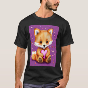 Camiseta Dia dos Namorados Coração de Amor Raposa Teddy Nam