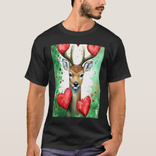 Camiseta Dia dos Namorados Coração de Amor Veado Fofo Namor