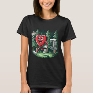 Camiseta Dia dos Namorados Coração Feliz Disc Golf Esportes