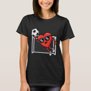 Camiseta Dia dos Namorados Coração Futebol Engraçado Menino
