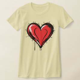 Camiseta dia dos namorados - Coração Vermelho