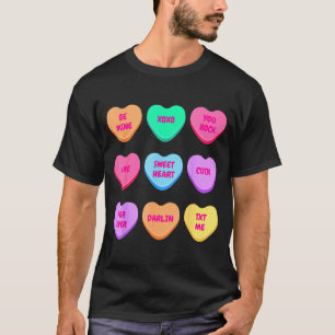 Camiseta Dia dos namorados corações doce ser namorado mulhe