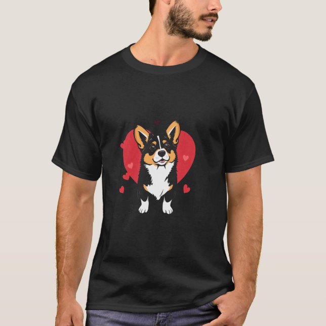 Camiseta Dia dos Namorados Corgi (Frente)
