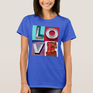 Camiseta Dia dos Namorados de Amor na Vintage Metal Sign Le
