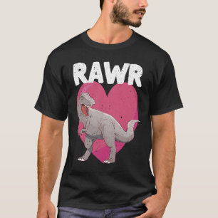 Camiseta Dia dos Namorados Dinossauro RAWR T rex Amante Tyr