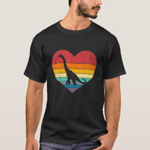 Camiseta Dia dos Namorados Dinossauro Vintage Crianças Aman