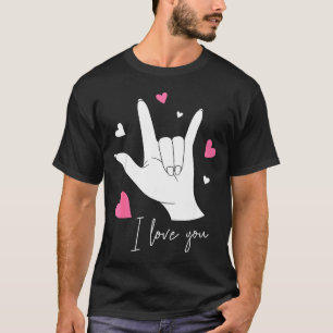 Camiseta Dia dos Namorados Divertido Coração Eu Te Amo Sina