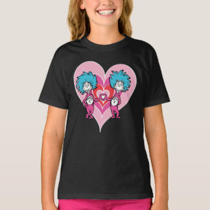 Camiseta Dia dos Namorados do Dr. Seuss Coisa 1 Coisa 2