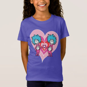 Camiseta Dia dos Namorados do Dr. Seuss Coisa 1 Coisa 2