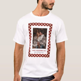 Camiseta Dia dos Namorados Feliz Corações Vermelhos Elegant