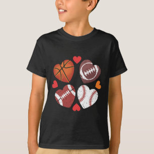 Camiseta Dia dos Namorados Futebol Basquetebol Beisebol Cor