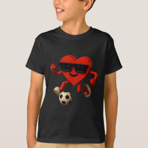 Camiseta Dia dos Namorados Futebol Fofo Engraçado Coração M