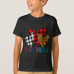 Camiseta Dia dos Namorados Leopardo Professor de Matemática