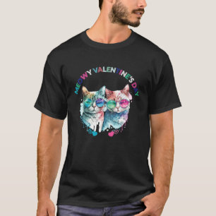 Camiseta Dia dos Namorados Meowy para Gato 1